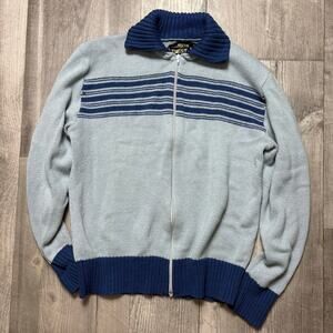 Vintage Y2K Lemon Twist Women’s Zip Front Sweater Size Large